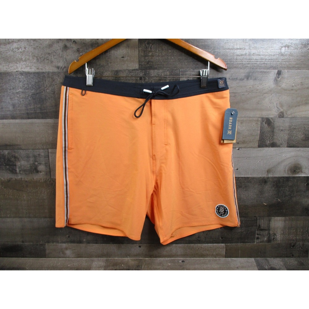 Roark Shorts Mens 36 Orange Chiller 17 Mixtape Boardshorts Hemp Blend RB454